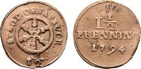 Osnabrück, Stadt Cu 1 1/2 Pfennig -