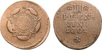 Lippe-Detmold Cu 2 Pfennig Pauline von Anhalt, Vormünderin 1802-1820 -
