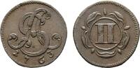 Lippe-Detmold Cu 2 Pfennig Simon August 1734-1782 -