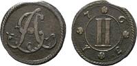 Lippe-Detmold Cu 2 Pfennig Simon August 1734-1782 -