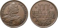 Hessen-Kassel Cu 3 Heller Wilhelm VIII. 1751-1760 -