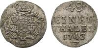 Sachsen-Albertinische Linie 1/48 Taler Friedrich August II. 1733-1763 -