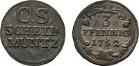 Sachsen-Albertinische Linie 3 Pfennig Friedrich August II. 1733-1763 -