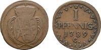 Sachsen-Albertinische Linie Cu Pfennig Friedrich August III. 1763-1806 -