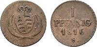 Sachsen-Albertinische Linie Cu Pfennig Friedrich August I. 1806-1827 -