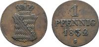 Sachsen-Albertinische Linie Cu Pfennig Anton 1827-1836 -