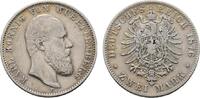 Württemberg 2 Mark Karl 1864-1891 -