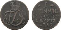 Sachsen-Weimar-Eisenach Cu Pfennig Friedrich III. von Gotha-Altenburg, als Vormund 1749-1755 -