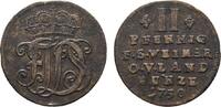 Sachsen-Weimar-Eisenach Cu 2 Pfennig Franz Josias von Sachsen-Coburg-Saalfeld als Vormund 1750-1755 -