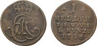 Sachsen-Weimar-Eisenach Cu Heller Ernst August Constantin 1756-1759 -
