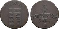 Sachsen-Weimar-Eisenach Cu 4 Pfennig Carl August 1775-1828 -
