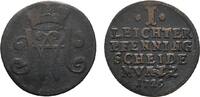 Sachsen-Eisenach Cu Leichter Pfennig Wilhelm Heinrich 1729-1741 -