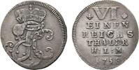 Sachsen-Hildburghausen 1/6 Taler Ernst Friedrich Karl 1745-1780 -