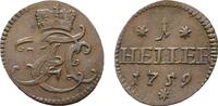 Sachsen-Hildburghausen Cu Heller Ernst Friedrich Karl 1745-1780 -