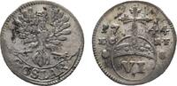 Goslar, Stadt 6 Pfennig 1744 HCRF Kl. Schrötlingsfehler, sehr schön 20,00 EUR Differenzbesteuert nach §25a UStG zzgl. 3,00 EUR Versand