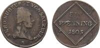 Salzburg, Erzbistum Cu Pfennig Erzherzog Ferdinand 1803-1806 -
