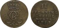Braunschweig-Calenberg-Hannover Cu 2 Pfennig Georg III. 1760-1820 -