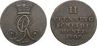 Braunschweig-Calenberg-Hannover Cu 2 Pfennig Georg III. 1760-1820 -