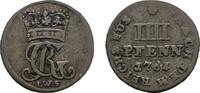 Braunschweig-Calenberg-Hannover 4 Pfennig Georg III. 1760-1820 -