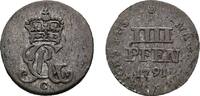 Braunschweig-Calenberg-Hannover 4 Pfennig Georg III. 1760-1820 -