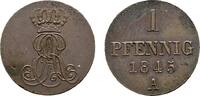 Braunschweig-Calenberg-Hannover Cu Pfennig Ernst August 1837-1851 -