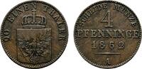 Brandenburg-Preußen Cu 4 Pfennig Wilhelm I. 1861-1888 -