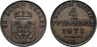 Brandenburg-Preußen Cu 4 Pfennig Wilhelm I. 1861-1888 -