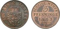 Brandenburg-Preußen Cu 3 Pfennig Wilhelm I. 1861-1888 -