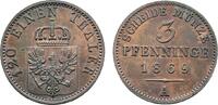 Brandenburg-Preußen Cu 3 Pfennig Wilhelm I. 1861-1888 -