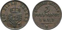 Brandenburg-Preußen Cu 3 Pfennig Wilhelm I. 1861-1888 -