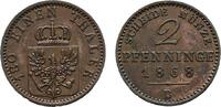 Brandenburg-Preußen Cu 2 Pfennig Wilhelm I. 1861-1888 -