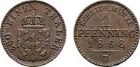Brandenburg-Preußen Cu Pfennig Wilhelm I. 1861-1888 -