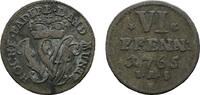 Paderborn, Bistum 6 Pfennig Wilhelm Anton von Asseburg 1763-1782 -