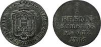 Paderborn, Bistum Cu Pfennig Friedrich Wilhelm von Westphalen 1782-1789 -