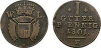 Schaumburg-Hessen Cu Guter Pfennig Wilhelm IX. von Hessen-Kassel 1785-1803 -
