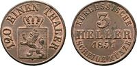 Hessen-Kassel Cu 3 Heller Friedrich Wilhelm I. 1847-1866 -