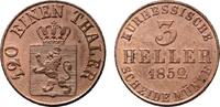 Hessen-Kassel Cu 3 Heller Friedrich Wilhelm I. 1847-1866 -