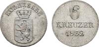 Hessen-Kassel 6 Kreuzer Wilhelm II. und Friedrich Wilhelm 1831-1847 -