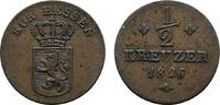 Hessen-Kassel Cu 1/2 Kreuzer Wilhelm II. 1821-1847 -