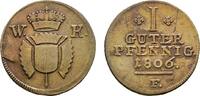 Schaumburg-Hessen Cu Guter Pfennig Wilhelm I. von Hessen-Kassel 1803-1821 -