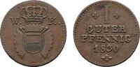 Schaumburg-Hessen Cu Guter Pfennig Wilhelm II. von Hessen-Kassel 1821-1847 -