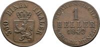 Hessen-Kassel Cu Heller Friedrich Wilhelm I. 1847-1866 -