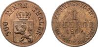 Hessen-Kassel Cu Heller Friedrich Wilhelm I. 1847-1866 -