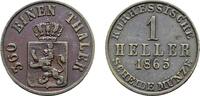Hessen-Kassel Cu Heller Friedrich Wilhelm I. 1847-1866 -