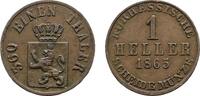 Hessen-Kassel Cu Heller Friedrich Wilhelm I. 1847-1866 -