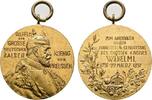 Brandenburg-Preußen Tragbare vergoldete Bronzemedaille Wilhelm I. 1861-1888 -