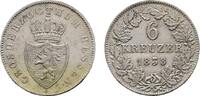 6 Kreuzer 1838 Hessen-Darmstadt Ludwig II. 1830-1848 Sehr schön - vorzüglich
