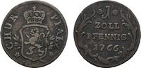 Pfalz, Kurlinie Cu Zollpfennig Karl Theodor 1743-1799 -