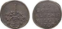 Sachsen-Gotha-Altenburg Cu Heller Friedrich II. 1691-1732 -