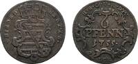 Sachsen-Gotha-Altenburg 6 Pfennig Friedrich III. 1732-1772 -